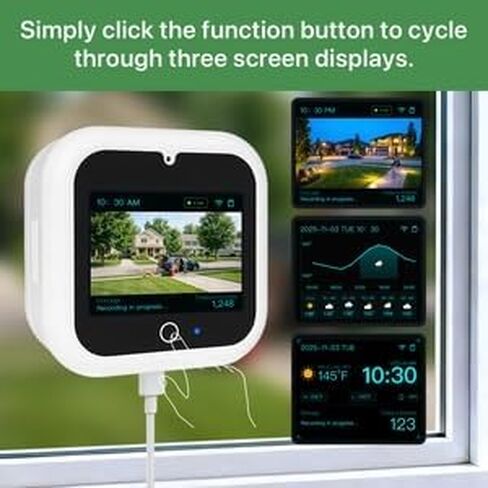 5MP 3K Indoor Window Camera with Multifunction Back Screen, AI Color Night Vision for Home Security, 2.4/5GHz WiFi, Motion Detection, Two-Way Audio, 24/7 Recording, Easy Install, Dome Cameras in Kuwait