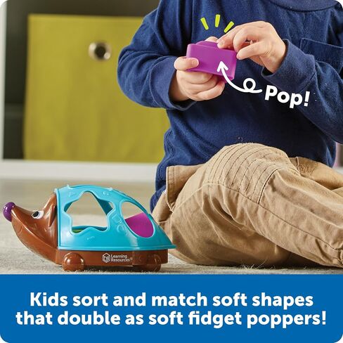 Learning Resources Spike the Fine Motor Hedgehog Poppin' Shapes Sorter, Educational Baby & Toddler Toys, Fine motor, Montessori Must Haves in Kuwait