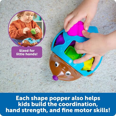 Learning Resources Spike the Fine Motor Hedgehog Poppin' Shapes Sorter, Educational Baby & Toddler Toys, Fine motor, Montessori Must Haves in Kuwait