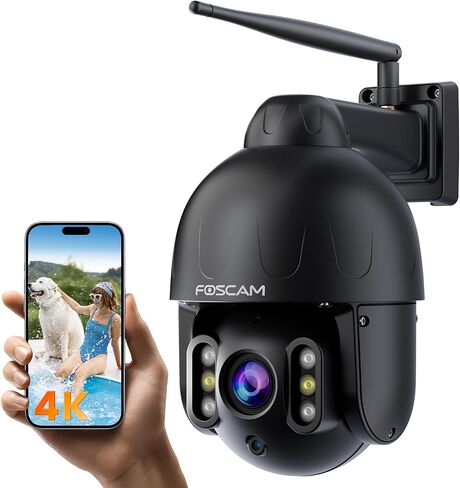 FOSCAM 4K/8MP Security Camera Outdoor, 4X Optical Zoom AI Human/Vehicle Detection,165FT Color Night Vision, 120dB Siren, IP66 in Kuwait