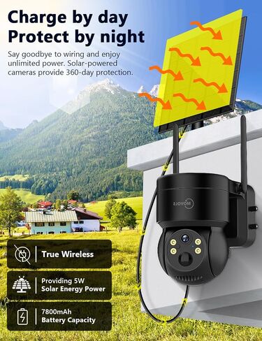Free Data For A Year,4G LTE Cellular Wireless Security Camra,2K Solar Powered No Wifi Needed PTZ Camera,Two Way Audio, Outdoor IP66 Waterproof,PIR Motion Detection ,Color Night Vision,360 PTZ,SIM in Kuwait