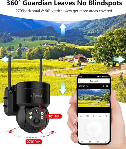 Free Data For A Year,4G LTE Cellular Wireless Security Camra,2K Solar Powered No Wifi Needed PTZ Camera,Two Way Audio, Outdoor IP66 Waterproof,PIR Motion Detection ,Color Night Vision,360 PTZ,SIM in Kuwait