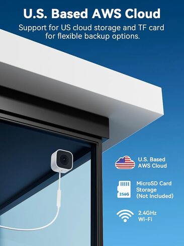 Outinput Window Camera, 2K 3MP WiFi Security Camera for Home Security, AI Color Night Vision, Motion Detection with Instant Alerts, 24/7 Recording, App Control, Works with Glass Window in Kuwait
