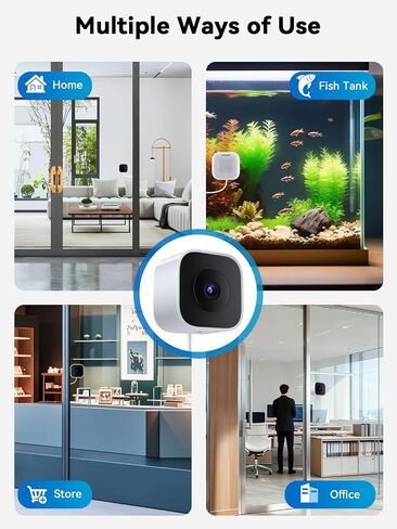 Outinput Window Camera, 2K 3MP WiFi Security Camera for Home Security, AI Color Night Vision, Motion Detection with Instant Alerts, 24/7 Recording, App Control, Works with Glass Window in Kuwait