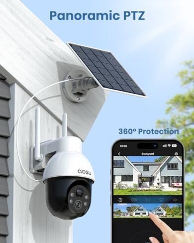 aosu 3K/5MP Solar Security Cameras Outdoor Wireless 360-Degree 2K Wireless Camera in Kuwait