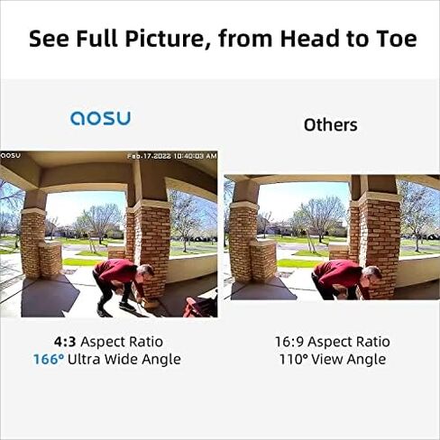 aosu 3K/5MP Solar Security Cameras Outdoor Wireless 360-Degree 2K Wireless Camera in Kuwait