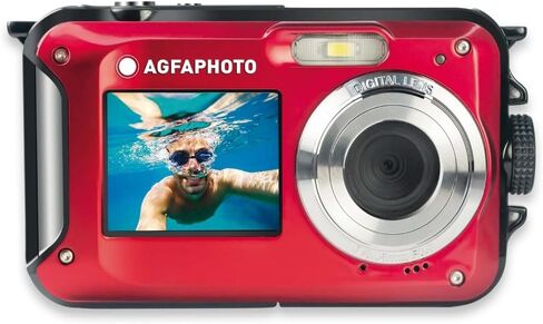 AGFA Photo Realishot WP8000 - Waterproof Digital Camera, 24 MP, Full HD Video, Dual LCD Screen, 16x Digital Zoom, Digital Stabilizer, Lithium Battery | Lithium Battery, 24 MP, 16x Zoom, Full HD Video, Dual LCD Screen in Saudi Arabia