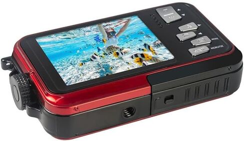 AGFA Photo Realishot WP8000 - Waterproof Digital Camera, 24 MP, Full HD Video, Dual LCD Screen, 16x Digital Zoom, Digital Stabilizer, Lithium Battery | Lithium Battery, 24 MP, 16x Zoom, Full HD Video, Dual LCD Screen in Saudi Arabia