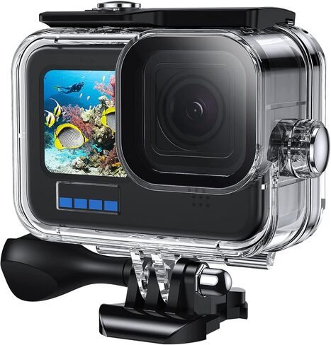 60M Waterproof Case, 196FT Underwater Protective Housing Case for Hero11 Hero10 Hero9 Black, with Quick Release Mount and Thumbscrew in Kuwait