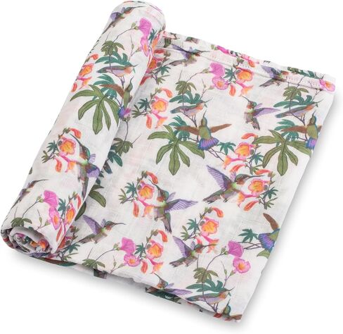 LollyBanks Baby Swaddle Blanket, 100% Organic Cotton Muslin Swaddle in Kuwait