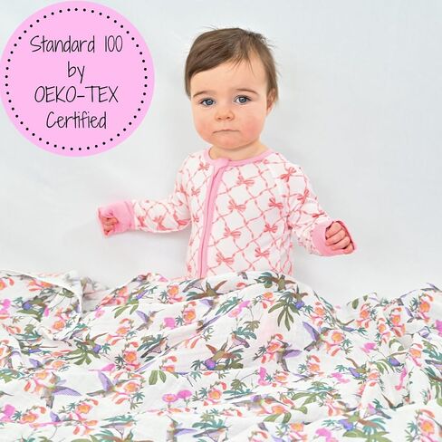 LollyBanks Baby Swaddle Blanket, 100% Organic Cotton Muslin Swaddle in Kuwait