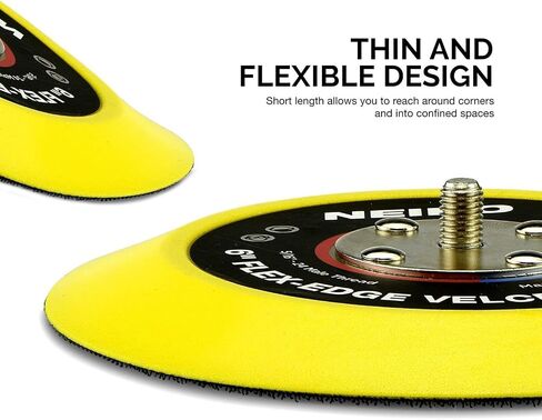 Neiko 30267A Flexible-Edge Hook-and-Loop PU Backing Pad for DA Sander Polisher Buffer, 6 Inches by 5/16 Inches, 24 Thread in Kuwait