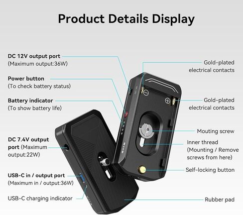 SmallRig NP-F Battery Adapter Mount Plate and NP-F970 Battery in Kuwait