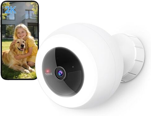 Noorio 2K Wireless Outdoor Security Camera, Battery/Solar Powered Camera | 600lm Spotlight, AI Detection, Rechargeable 12600mAh Battery, 16GB Local Storage, Color Night Vision, 2.4GHz WiFi, B310 in Kuwait