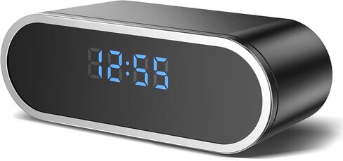 Wireless WiFi Security Camera, Nanny Cam for Home, Indoor Camera with Clock with App Control, AI Motion Detection, Loop Recording, Night Vision, Local & Cloud Storage, Easy to Use in Kuwait