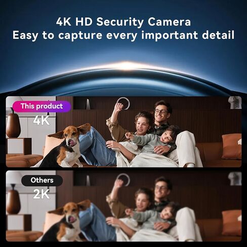 Wireless WiFi Security Camera, Nanny Cam for Home, Indoor Camera with Clock with App Control, AI Motion Detection, Loop Recording, Night Vision, Local & Cloud Storage, Easy to Use in Kuwait