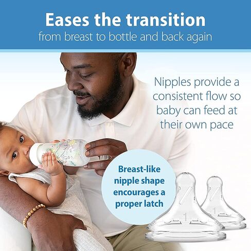Dr. Brown's Anti-Colic Options + Wide-Neck Baby Bottle Designer Edition, Woodland, 5 oz/150 mL + Ocean, 9oz/270mL, Level 1 Slow Flow Nipple, 0m+, 4-Pack in Kuwait