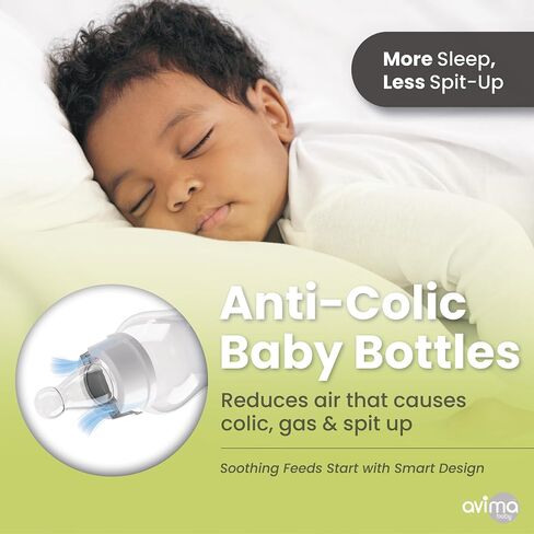 Avima Anti Colic Nipples for Narrow Neck Bottles, 4-7M, (Pack of 6) | Medium Flow. Stage 2. in Kuwait