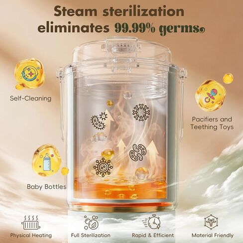 Portable Baby Bottle Warmer, Travel Milk Warmer on the Go, Gifts | 120W rapid heating & 4500*4mAh battery. Universal formula warmer, night feeding essentials, ideal baby shower gifts. in Kuwait