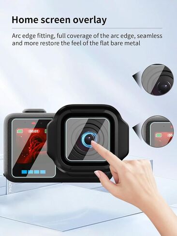Tempered Glass Screen Protector for GoPro Mission 1/1 PRO, 3 Set | Anti-Scratch 9H Hardness Tempered Glass Flim,Touch Sensitive Edges Bubble Free Easy to Install,HD Clear. in Kuwait
