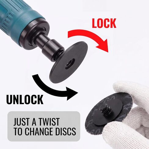 Elsjoy 150 Pcs 2 inch Sanding Discs 60 Grit, Quick Change Roll Lock Disc, Die Grinder Sanding Disc for Surface Prep, Paint Removal, Polishing, Finishing in Kuwait