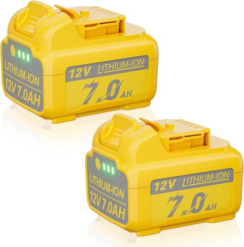 Upgraded 2Pack 7.0Ah Replacement for Dewalt 12V Battery DCB120 Battery Compatible with 12 Volt Max DCB120 DCB121 DCB123 DCB127 DCB122 DCB124 Cordless Power Tools in Kuwait