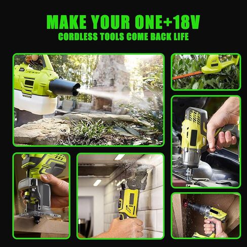 ANTRobut 2Packs 8.0Ah 18 Volt Replacement for Ryobi Battery 18V P108 P102 P103 P104 P105 P107 P109 P122 P190 in Kuwait