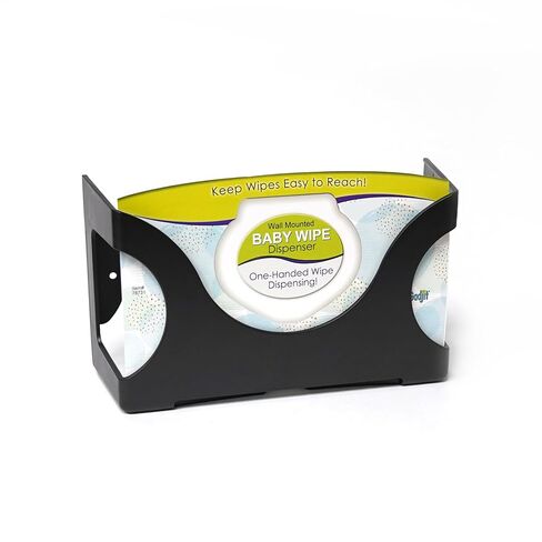 Gadjit Baby Wet Wipe Holder – Wall-Mounted WetWipe Dispenser Keep Wipes Easy-to-Reach with One-Handed Dispensing at Diapering, Potty-Training, Snack-time – Holds Up to 84-Count Pk – (White) | Keeps Wipes Easy to Reach, Seal Shut & Out of the Way, Holds Up in Saudi Arabia