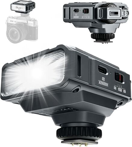VILTROX TTL Mini Camera Flash for Fujifilm, 10Ws GN6 420mAh Foldable Flash Speedlight, 2s Recycle, Type-C Fast Charging, Lightweight 52g Flash Speedlite, Vintage Z2-F for Beginner, Not for X100F in Kuwait