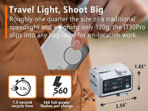 GODOX iT30pro O for Olympus - GoDOx IT30 Pro for Olympus GODox iT30 PRO GodOX TTL Flash, Wireless Master & Receiver, HSS 1/8000 Second, 2.4G Wireless, Touchscreen, GodOX Flash in Kuwait