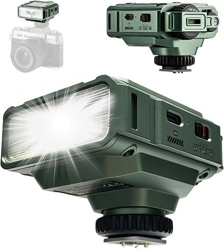 VILTROX 26Ws TTL Mini Flash Speedlite for Nikon, GN16 1800mAh, 1S Rapid Recycle On-Camera Flash Mini Speedlight, Spark Z3-N Flash Speedlight with Diffuser, Green in Kuwait