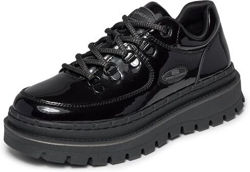 Skechers Women's Jammers - Cool Block Women's Sneaker Boots with Memory Foam | Modern Comfort Casual, Jammers Heritage Platform, Air-Cooled Memory Foam, Lace-Up, Patent Leather in Kuwait