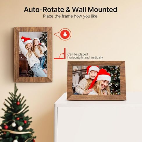 Uhale 2 Pack Digital Photo Frame 16GB Storage 10.1 Inch WiFi Electronic Picture Frame Desktop IPS Touch Screen HD Display SD Card Slot Auto-Rotate Slideshow Share Videos Photos Send Wishes Remotely in Kuwait