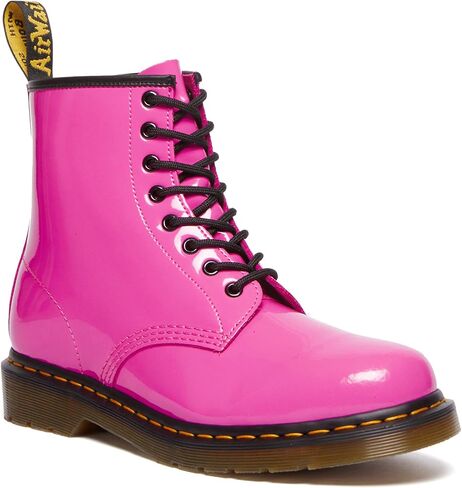 Dr. Martens Unisex 1460 Patent Leather 8 Eye Boot, Thrift Pink, 14 Women/13 Men in Kuwait