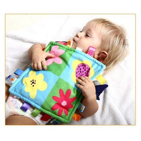 Blue Baby Tag,Baby Taggy Blanket - Blue with Cloud Tag, Taggy Blanket Best Gift for Newborn Boy and Girls in Kuwait