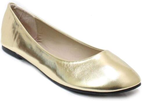 Womens Classic Round Toe Slip on Flat Ballet Dress Comfortable Low Heel Shoes Muse in Kuwait