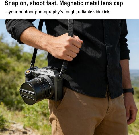 Magnetic Metal Lens Cap for Hasselblad X2DII/X2D/X1D/907 Camera XCD Series Lenses, 72mm/62mm/77mm Lens Cover Compatible XCD 3.5/90, XCD 2.5/55,XCD 2,5/55V，XCD 2,5/90V，XCD 2,5/38V，XCD 4/45P etc. in Kuwait