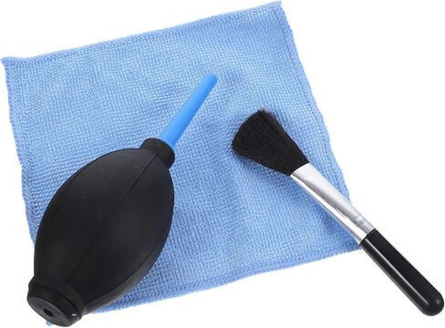 Professional Silicone Air Blower Pump with Long Nozzle for Camera and Keyboard Cleaning, Includes Cleaning Brush and Cloth for Sensor, Lens, and Screen Debris Removal in Kuwait