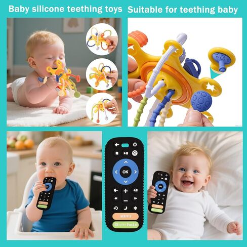 Baby Toys 6 to 12 Months 9 in 1 Montessori Teething Toys Sorting Sensory Educational Learning Gift for Toddlers Aged 1-3 in Kuwait