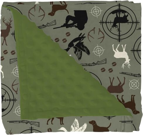 Hunting Deer Hunting Duck Baby Blankets for Girl Boy Dog Hunter Hunting Animals Soft Mink Dotted Backing Double Layer Receiving Blanket Elk Duck Hunter Bed Throws for Infant Toddler Nursery 30x40 in Kuwait