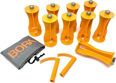 BORA Centipede Accessories Kit - X-Cups, Quick Clamps, Non-Slips | 4 X-Cups, 4 Quick Clamps, 6 Non-Slips, 2 Hooks - fits all Centipede Work Stands, sawhorse and folding table use in Saudi Arabia