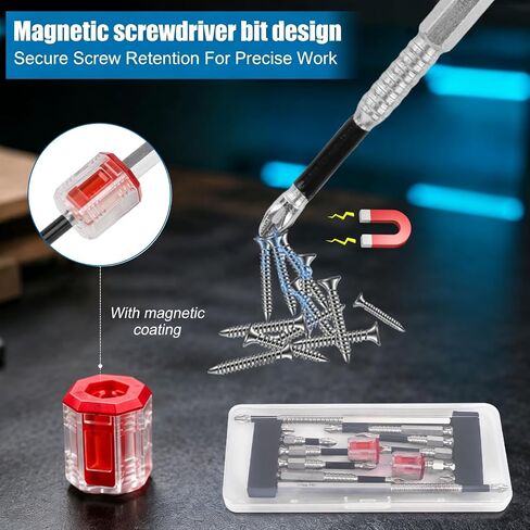 12Pcs High Magnetic Screwdriver Drill Bit Set,New K5 Impact Resistant Non Slip Bit with 2 Magnetic Rings,Fixion Tools Drill Bits,Antislip Magnetic Electric Screwdriver,25 50 65 70 90 150mm(2 Sets) in Kuwait