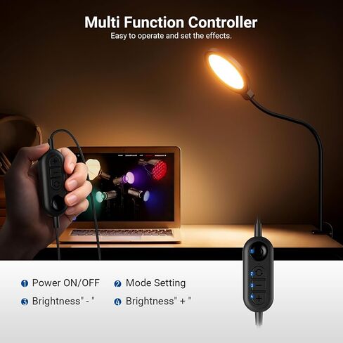 NEEWER Entry Level Version 5" Edge Lit Streaming Light with Desk Clamp Stand, 10W Bi Color Full Screen LED Ring Light CRI80+, Computer Laptop Webcam Zoom Call Video Conference Recording Lighting, N32 in Kuwait