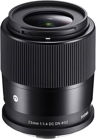 Sigma 23mm f/1.4 DC DN Contemporary Lens (Leica L) 348969 APS-C Format - Bundle with 128GB Memory Card, Tripod, and More in Kuwait