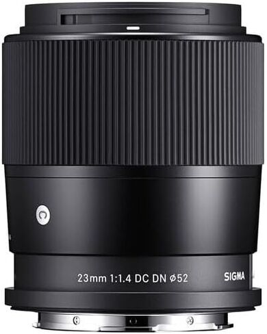 Sigma 23mm f/1.4 DC DN Contemporary Lens (Leica L) 348969 APS-C Format - Bundle with 128GB Memory Card, Tripod, and More in Kuwait