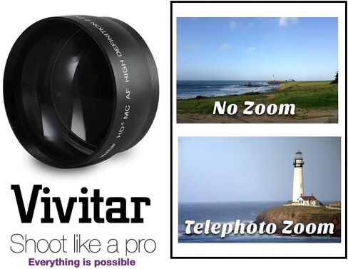 HD 2-Pc Lens Kit Telephoto & Wide Angle Lens Set for Fujifilm Finepix HS35EXR in Kuwait
