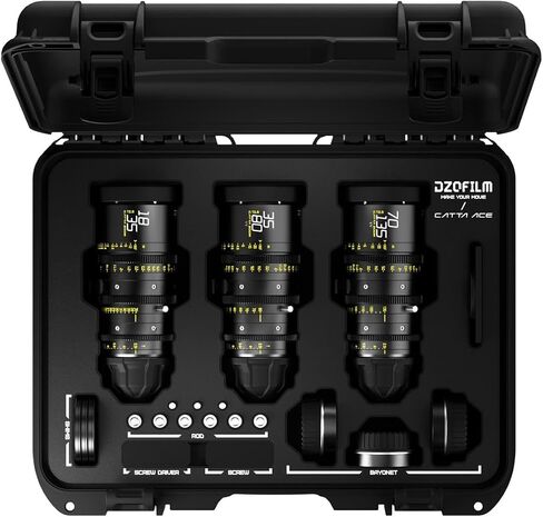 DZOFILM Catta Ace Cine 3-Lens Bundle with 18-35mm, 35-80mm, 70-135mm T2.9 L in Kuwait