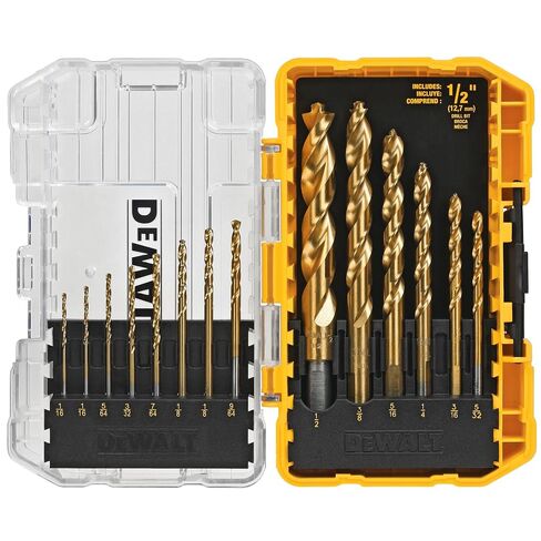 DEWALT Drill Bit Set, Titanium Nitride Coated, 14-Piece (DW1354) in Kuwait