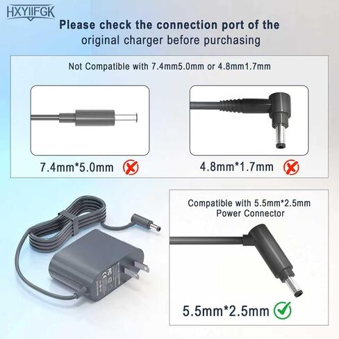 26.1V Cordless Vacuum Cleaner Charger Compatible with Dyson V6 V7 V8 SV04 | SV03 DC59 DC58 DC62,Absolute Animal Motorhead 209468-01 209568-01 967813-02 205720-02 Power Cord (Not for V10/V11/V12 Models) in Kuwait