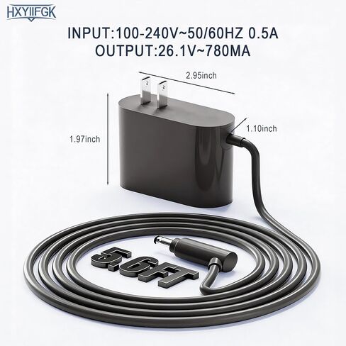 26.1V Cordless Vacuum Cleaner Charger Compatible with Dyson V6 V7 V8 SV04 | SV03 DC59 DC58 DC62,Absolute Animal Motorhead 209468-01 209568-01 967813-02 205720-02 Power Cord (Not for V10/V11/V12 Models) in Kuwait